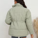 Drawstring Waist Zip-Up Puffer Jacket