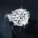 8.6 Carat Moissanite Platinum-Plated Ring
