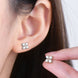 Moissanite 925 Sterling Silver Four-Leaf Clover Shape Earrings