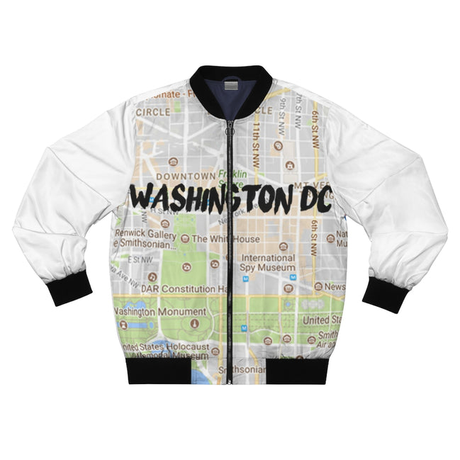 Washington D.C Kimante White AOP Bomber Jacket