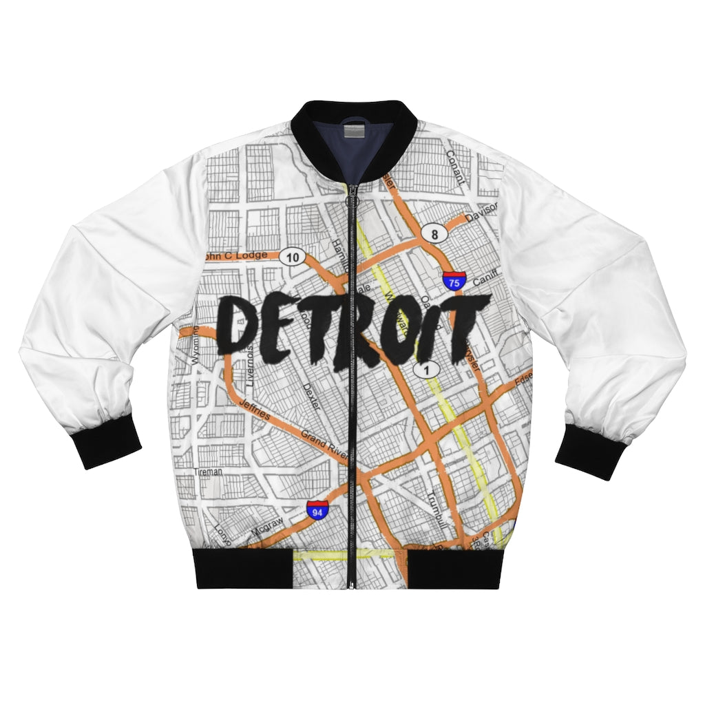 Detroit Kimante White AOP Bomber Jacket