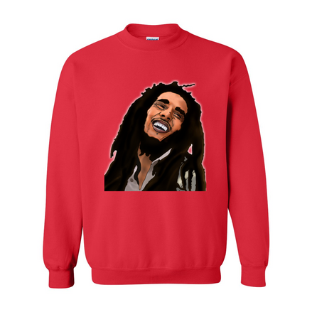 Kimante Bob Marley Large Face Crewneck - Kimante Discounted Fashionionable clothing 