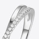 Adored Moissanite Crisscross 925 Sterling Silver Ring