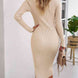 Rib-Knit Slit Sweater Dress