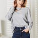 Double Take Seam Detail Round Neck Long Sleeve Top