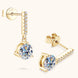 2 Carat Moissanite 925 Sterling Silver Drop Earrings