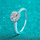 1 Carat Moissanite 925 Sterling Silver Halo Ring