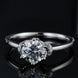 1 Carat Moissanite 925 Sterling Silver Ring