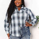 Double Take Plaid Dropped Shoulder Shirt