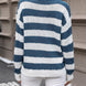 Striped Round Neck Dropped Shoulder Sweater
