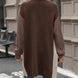 Contrast Open Front Long Sleeve Cardigan