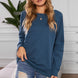 Round Neck Raglan Sleeve Exposed Seam Sweatshirt
