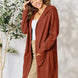 Basic Bae Full Size Ribbed Open Front Long Sleeve Cardigan