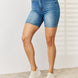 Judy Blue Full Size Tummy Control Double Button Bermuda Denim Shorts