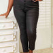Kancan Full Size High Rise Black Coated Ankle Skinny Jeans