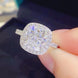 3 Carat Moissanite 925 Sterling Silver Square Ring