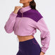 Contrast Drawstring Zip Up Jacket