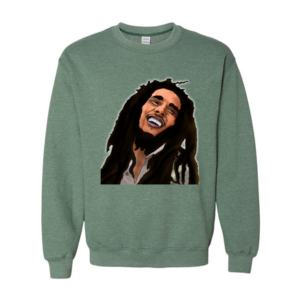 Kimante Bob Marley Large Face Crewneck - Kimante Discounted Fashionionable clothing 