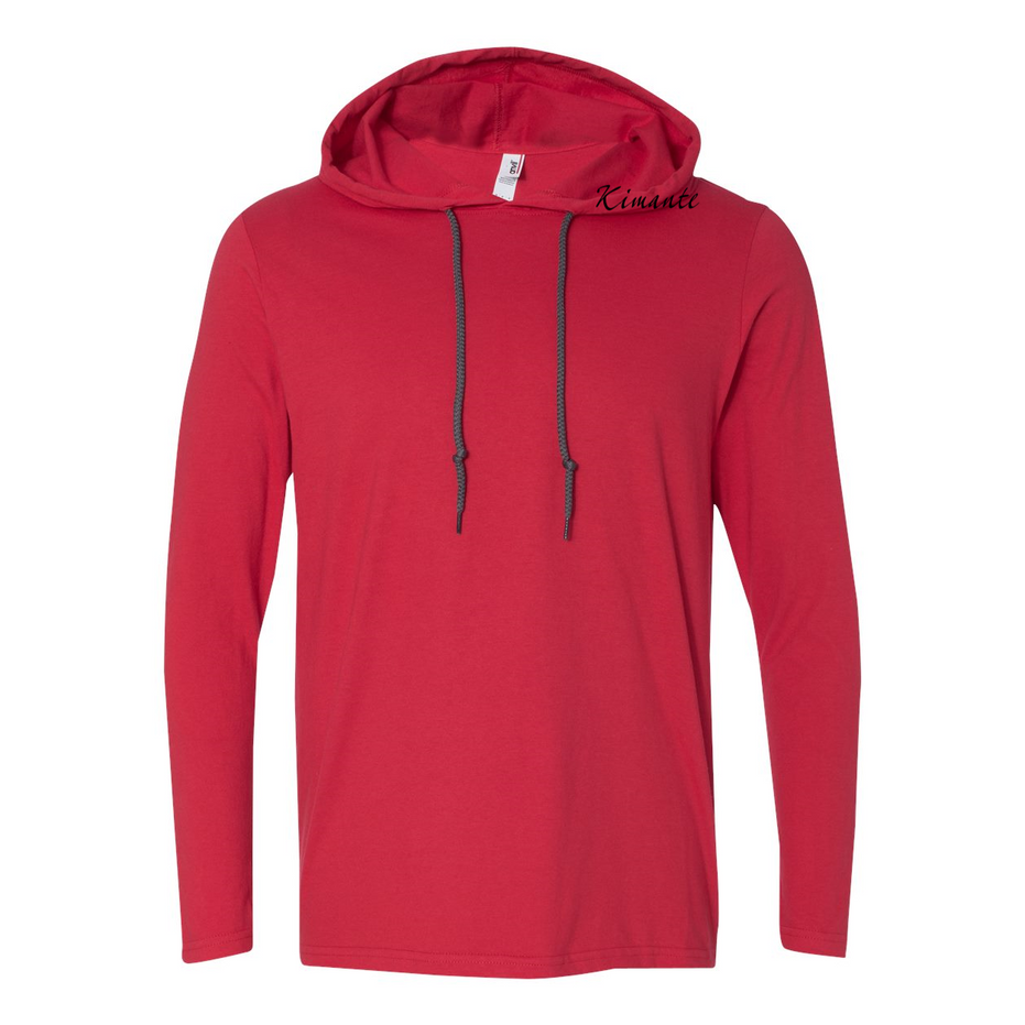 Kimante Black Logo Long Sleeve Hooded T-Shirt - Kimante Discounted Fashionionable clothing 