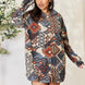 Heimish Full Size Printed Button Up Hooded Jacket