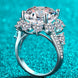 10 Carat Moissanite Flower-Shaped Ring