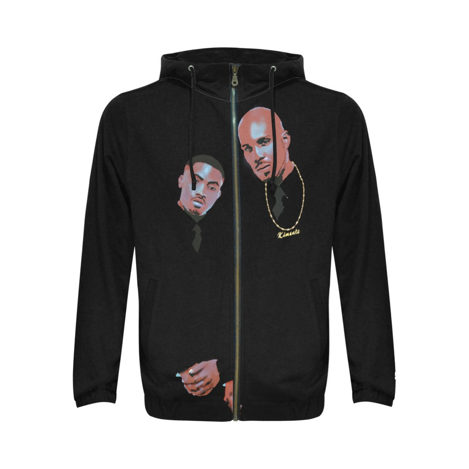 Kimante's Belly Men's All Over Print Full Zip Hoodie Jacket