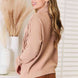 Woven Right Turtleneck Fringe Front Long Sleeve Sweater