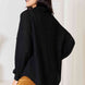 Double Take Waffle-Knit Collared Neck Dropped Shoulder Shirt