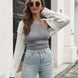 Ribbed Exposed Seam Long Sleeve Cardigan