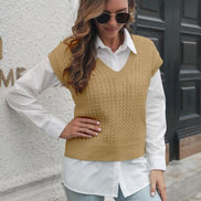 Cable-knit V-Neck Sweater Vest