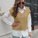 Cable-knit V-Neck Sweater Vest