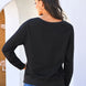 Round Neck Raglan Sleeve Exposed Seam Sweatshirt