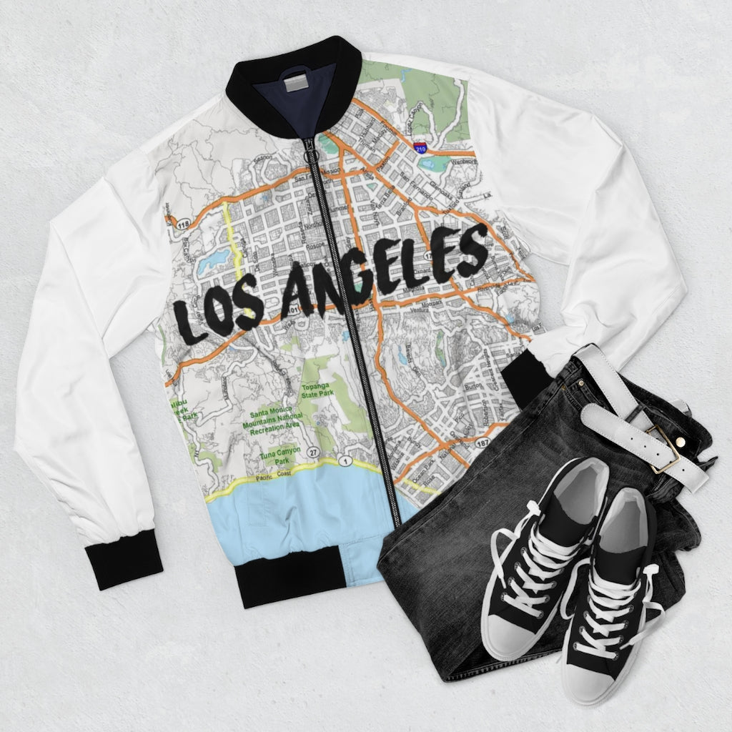 Los Angeles Kimante White AOP Bomber Jacket