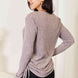 Double Take Drawstring Ribbed Long Sleeve T-Shirt
