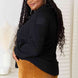 Double Take Waffle-Knit Collared Neck Dropped Shoulder Shirt
