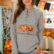 PEACE LOVE HALLOWEEN Graphic Quarter-Snap Hoodie