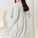 Double Take Open Front Duster Cardigan with Pockets