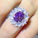 3 Carat Moissanite Platinum-Plated Ring