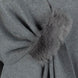 Surplice Neck Pom-Pom Trim Poncho