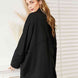 HEYSON Full Size Open Front Cardigan with Scarf Design