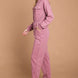Culture Code Full Size Button Up Drawstring Waist Straight Jumpsuit