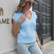 Cable-knit V-Neck Sweater Vest