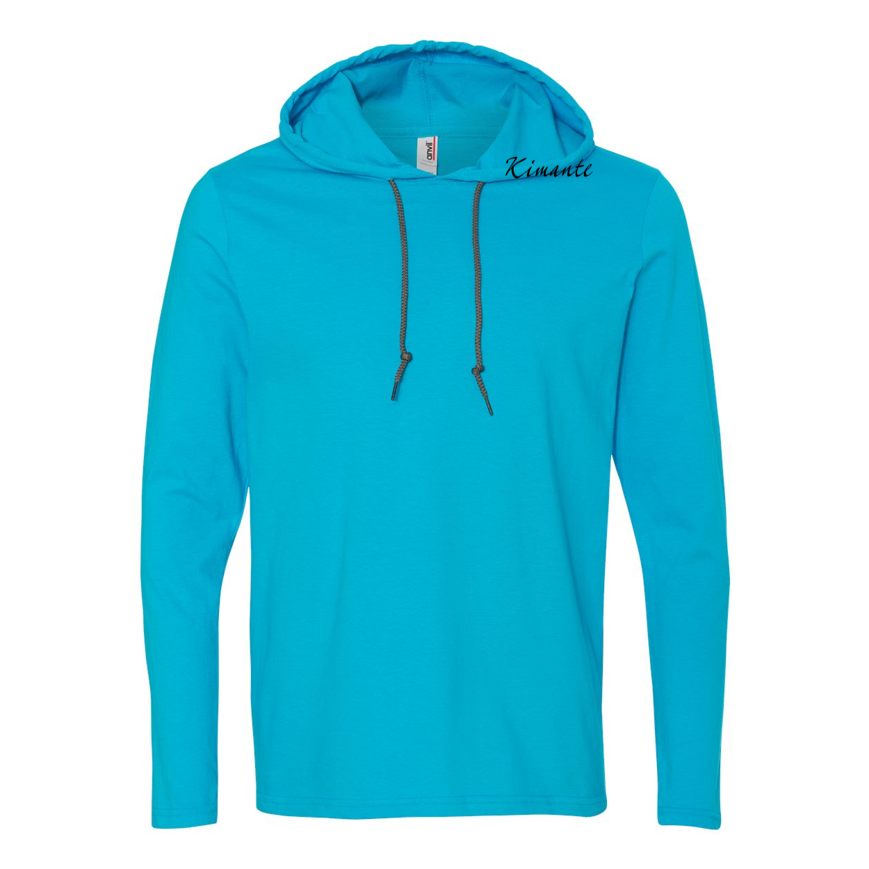 Kimante Black Logo Long Sleeve Hooded T-Shirt - Kimante Discounted Fashionionable clothing 