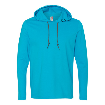 Kimante Black Logo Long Sleeve Hooded T-Shirt - Kimante Discounted Fashionionable clothing 