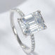 Emerald Cut 4 Carat Moissanite Side Stone Ring