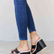 Weeboo Cherish The Moments Contrast Platform Sandals in Black