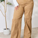 RISEN Full Size Fringe Hem Wide Leg Jeans