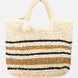 Fame Striped Straw Braided Tote Bag