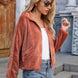 Zip-Up Collared Jacket with Pockets
