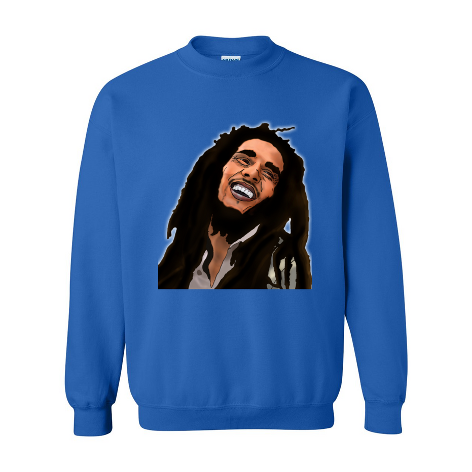 Kimante Bob Marley Large Face Crewneck - Kimante Discounted Fashionionable clothing 